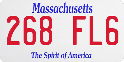 MA license plate 268FL6