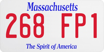 MA license plate 268FP1
