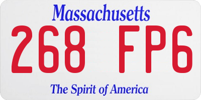 MA license plate 268FP6