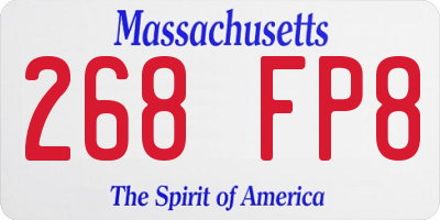 MA license plate 268FP8