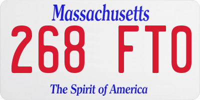 MA license plate 268FT0