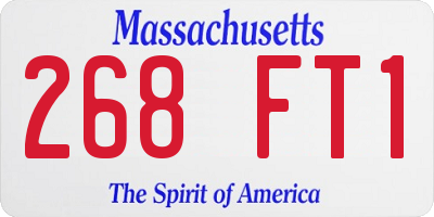 MA license plate 268FT1