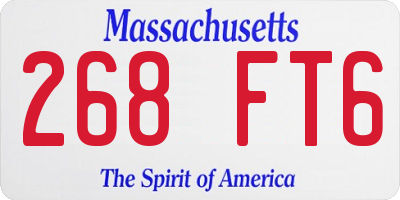 MA license plate 268FT6