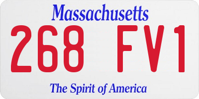 MA license plate 268FV1