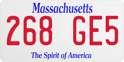 MA license plate 268GE5