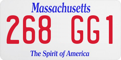 MA license plate 268GG1