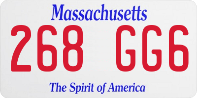 MA license plate 268GG6