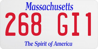 MA license plate 268GI1
