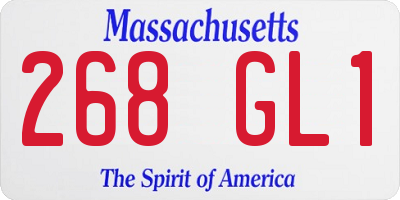 MA license plate 268GL1