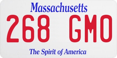 MA license plate 268GM0