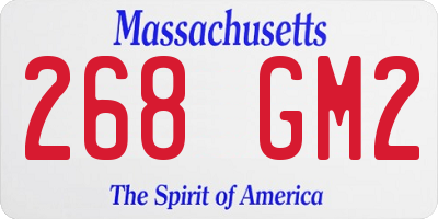 MA license plate 268GM2