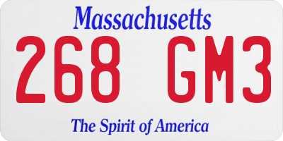 MA license plate 268GM3
