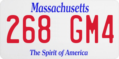 MA license plate 268GM4