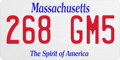 MA license plate 268GM5