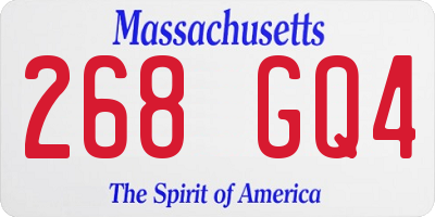 MA license plate 268GQ4
