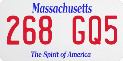 MA license plate 268GQ5