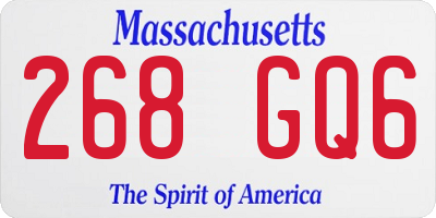 MA license plate 268GQ6