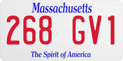 MA license plate 268GV1
