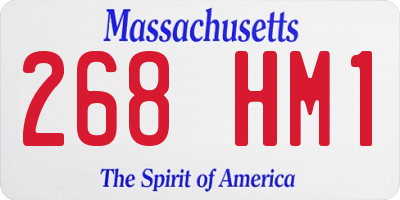 MA license plate 268HM1