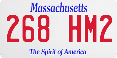 MA license plate 268HM2