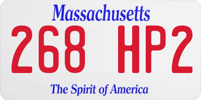 MA license plate 268HP2