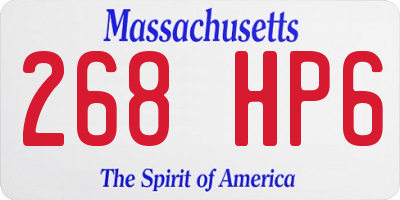 MA license plate 268HP6