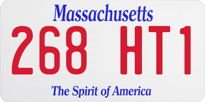 MA license plate 268HT1
