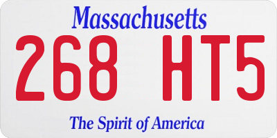 MA license plate 268HT5