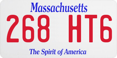 MA license plate 268HT6