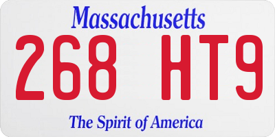 MA license plate 268HT9