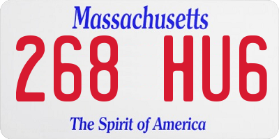 MA license plate 268HU6