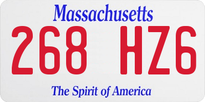 MA license plate 268HZ6