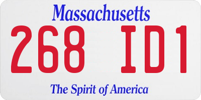 MA license plate 268ID1