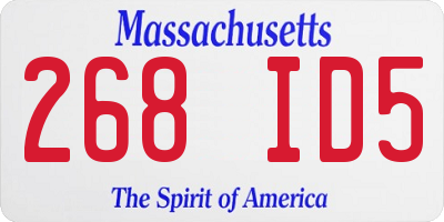 MA license plate 268ID5