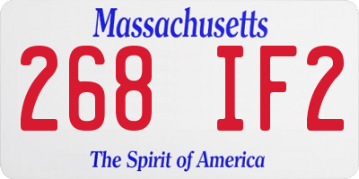 MA license plate 268IF2