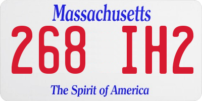 MA license plate 268IH2