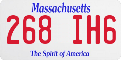 MA license plate 268IH6