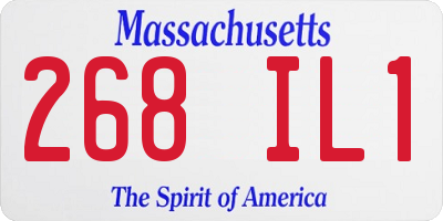 MA license plate 268IL1