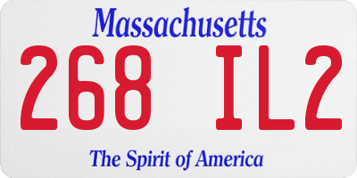 MA license plate 268IL2