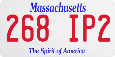 MA license plate 268IP2