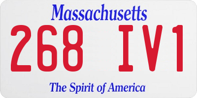 MA license plate 268IV1
