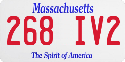 MA license plate 268IV2