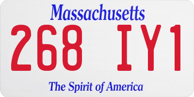 MA license plate 268IY1