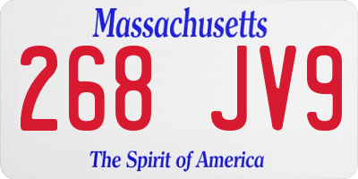 MA license plate 268JV9