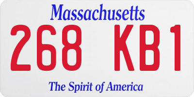 MA license plate 268KB1