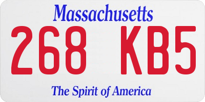 MA license plate 268KB5