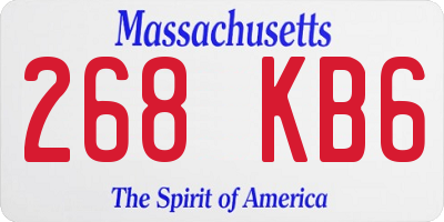 MA license plate 268KB6
