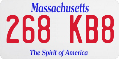 MA license plate 268KB8