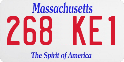 MA license plate 268KE1