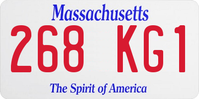 MA license plate 268KG1
